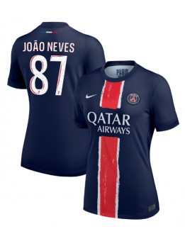 Ženski Nogometna dresi replika Paris Saint-Germain Joao Neves #87 Domači 2024-25 Kratek rokav